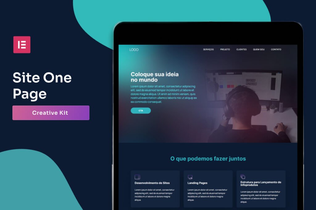 Site One Page para profissionais criativos